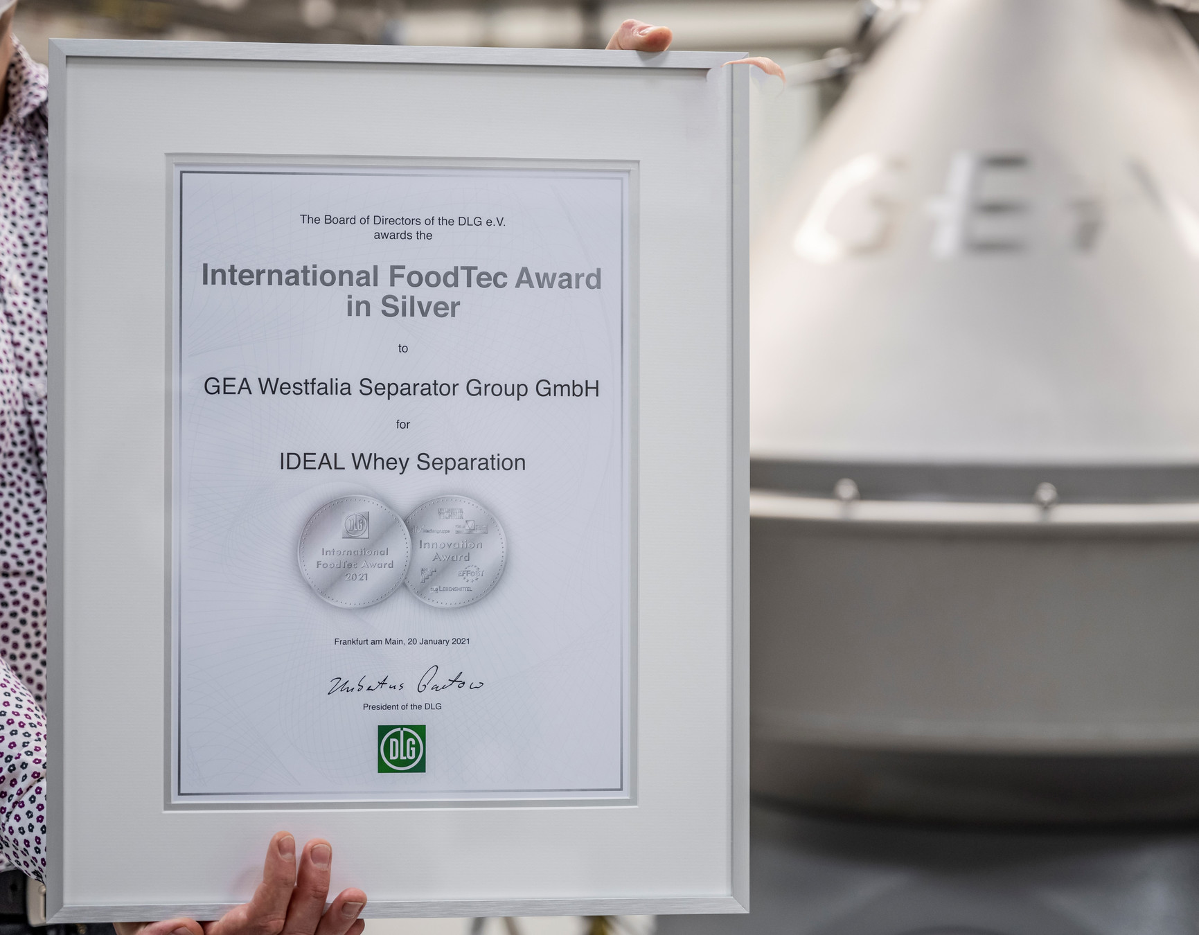 International FoodTec Award in Silver International FoodTec Award in Silver